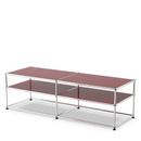 USM Haller table d'appoint type I, Métal, Rouge rubis USM