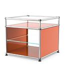 USM Haller table d'appoint et étagère verre, Orange pur RAL 2004