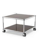 USM Haller table d'appoint avec roulettes, Marron USM, Souples pour sols durs