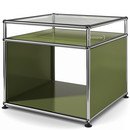 Table d'appoint avec réhausse USM Haller, Vert olive RAL 6003