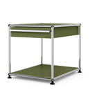 Table d'appoint USM Haller avec tiroir, Vert olive RAL 6003