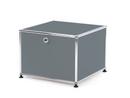 Caisson imprimante USM Haller, 50 cm, Gris moyen RAL 7005, Avec pieds