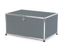 Caisson imprimante USM Haller, 75 cm, Gris moyen RAL 7005, Avec pieds