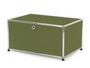 Caisson imprimante USM Haller, 75 cm, Vert olive RAL 6003, Avec pieds