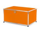 Caisson imprimante USM Haller, 75 cm, Orange pur RAL 2004, Avec pieds