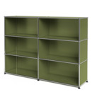 Meuble haut Highboard L ouvert, Vert olive RAL 6003