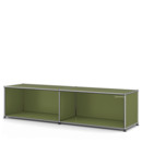 Meuble bas Lowboard L USM Haller ouvert, Vert olive RAL 6003