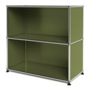 Meuble mixte Sideboard M USM Haller  ouvert, Vert olive RAL 6003