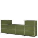 Comptoir d’accueil USM Haller version 3, Vert olive RAL 6003, 50 cm