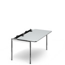 Table USM Haller Advanced, 150 x 75 cm, 02-Stratifié gris perle, Sans plateau coulissant