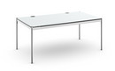 Table USM Haller Plus, 175 x 100 cm, 02-Stratifié gris perle, Sans plateau coulissant