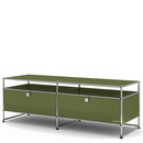 Meuble TV L USM Haller, Vert olive RAL 6003