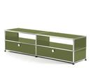 Meuble TV USM Haller avec portes coulissantes, Vert olive RAL 6003