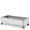 USM Haller boîte à roulettes, Gris clair RAL 7035, Souples pour sols durs