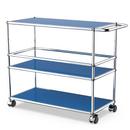 USM Haller chariot bar Type III, Bleu gentiane RAL 5010, Souples pour sols durs