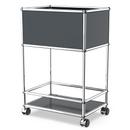 USM Haller meuble de bar Type II, Anthracite RAL 7016, Roulettes souples pour sols durs