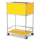 USM Haller meuble de bar Type II, Jaune or RAL 1004, Roulettes dures pour tapis