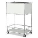 USM Haller meuble de bar Type II, Gris clair RAL 7035, Roulettes souples pour sols durs