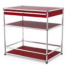 USM Haller meuble bar avec tiroirs, Rouge rubis USM