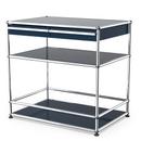 USM Haller meuble bar avec tiroirs, Bleu acier RAL 5011