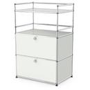 USM Haller meuble mini-bar , Gris clair RAL 7035, Avec 2 portes abattantes