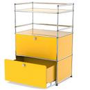 USM Haller meuble mini-bar , Jaune or RAL 1004, Avec porte abattante et porte coulissante (incl. cadre métallique)