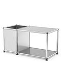 USM Haller table d'appoint avec rangement, Argent mat USM, 35 cm