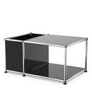 USM Haller table d'appoint avec rangement, Noir graphite RAL 9011, 50 cm