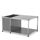 USM Haller table d'appoint avec rangement, Gris moyen RAL 7005, 50 cm