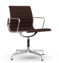 Aluminium Chair EA 103 / EA 104, EA 103 - non-pivotante, Marron / marron marais, Chromé