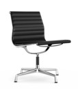 Aluminium Chair EA 105, Chromé, Cuir (Standard), Nero