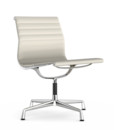 Aluminium Chair EA 105, Chromé, Cuir (Standard), Neige