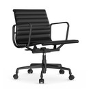 Aluminium Chair EA 117, Aluminium finition époxy noir foncé, Cuir (Standard), Nero