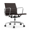 Aluminium Chair EA 117, Poli, Cuir (Standard), Chocolat
