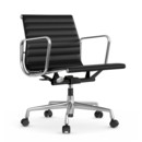 Aluminium Chair EA 117, Poli, Cuir (Standard), Nero