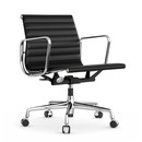 Aluminium Chair EA 117, Chromé, Cuir (Standard), Nero