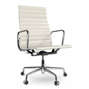 Aluminium Chair EA 119, Chromé, Cuir (Standard), Neige