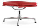 Soft Pad Chair EA 223, Piétement poli, Cuir Standard rouge, Plano poppy red