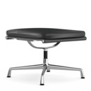 Soft Pad Chair EA 223, Piétement chromé, Cuir Premium F asphalte, Plano gris foncé