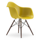 Eames Plastic Armchair RE DAW, Moutarde, Sans rembourrage, Sans rembourrage, Version standard - 43 cm, Érable foncé