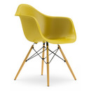 Eames Plastic Armchair RE DAW, Moutarde, Sans rembourrage, Sans rembourrage, Version standard - 43 cm, Érable nuance de jaune