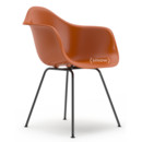 Eames Plastic Armchair RE DAX, Orange rouille, Sans rembourrage, Sans rembourrage, Version standard - 43 cm, Revêtement basic dark