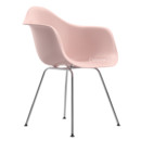 Eames Plastic Armchair RE DAX, Rose pâle, Sans rembourrage, Sans rembourrage, Version standard - 43 cm, Chromé