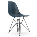Eames Plastic Side Chair RE DSR, Bleu océan, Sans rembourrage, Sans rembourrage, Version standard - 43 cm, Revêtement basic dark
