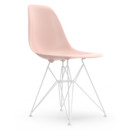 Eames Plastic Side Chair RE DSR, Rose pâle, Sans rembourrage, Sans rembourrage, Version standard - 43 cm, Revêtement blanc