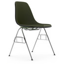 Eames Plastic Side Chair RE DSS, Forêt, Rembourrage intégral, Nero / forêt, Sans liaison de rangée (DSS-N)