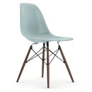 Eames Plastic Side Chair RE DSW, Gris bleuté, Sans rembourrage, Sans rembourrage, Version standard - 43 cm, Érable foncé