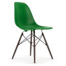 Eames Plastic Side Chair RE DSW, Vert, Sans rembourrage, Sans rembourrage, Version standard - 43 cm, Érable foncé
