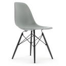 Eames Plastic Side Chair RE DSW, Gris clair, Sans rembourrage, Sans rembourrage, Version standard - 43 cm, Érable noir