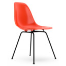 Eames Plastic Side Chair RE DSX, Rouge (rouge coquelicot), Sans rembourrage, Sans rembourrage, Version standard - 43 cm, Revêtement basic dark